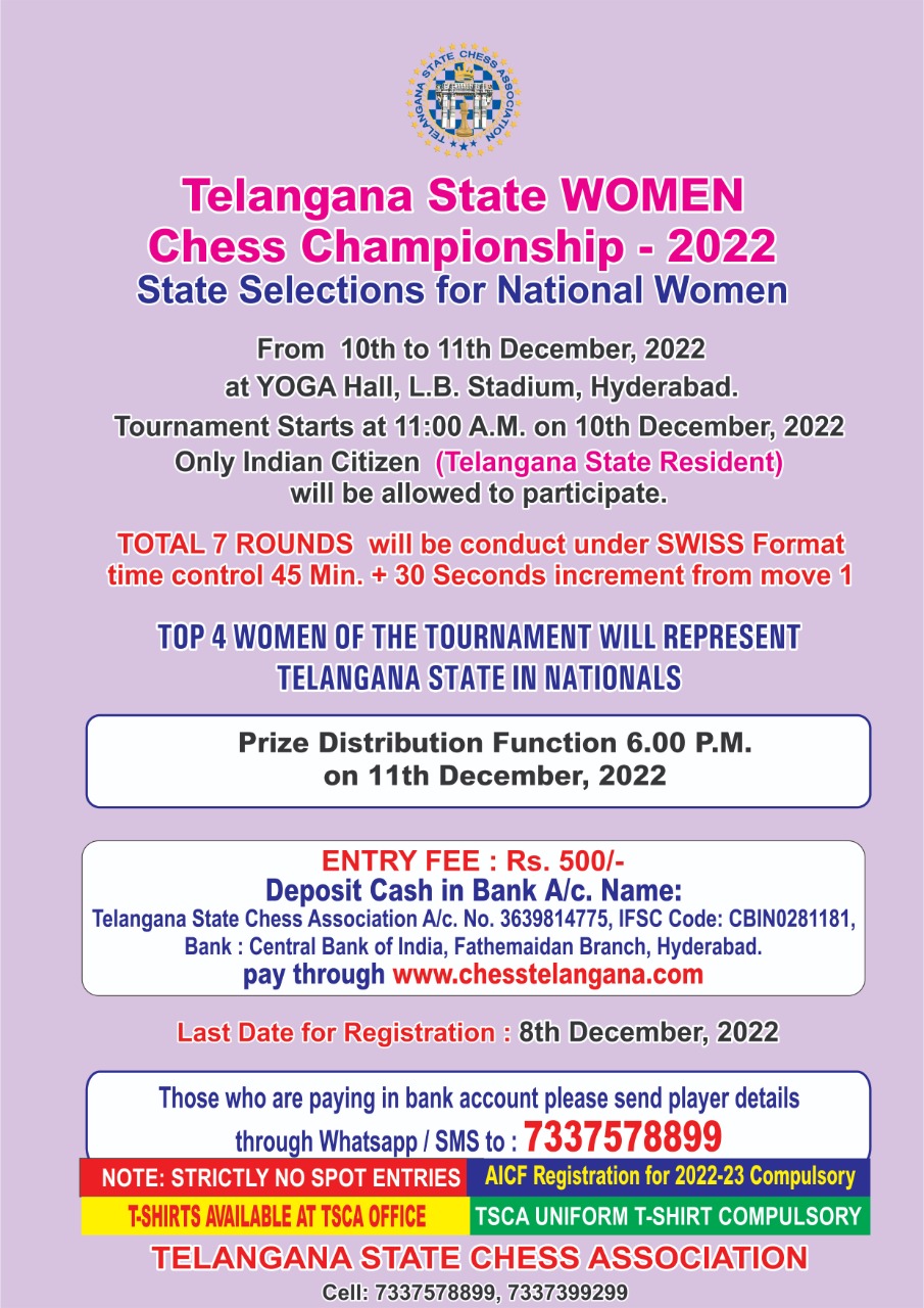 CMOTamilNadu on X: You asked for it and we heard you. The last date to the  National Level Design Contest for the Chess Olympiad 2022 has been extended  by a week. Show