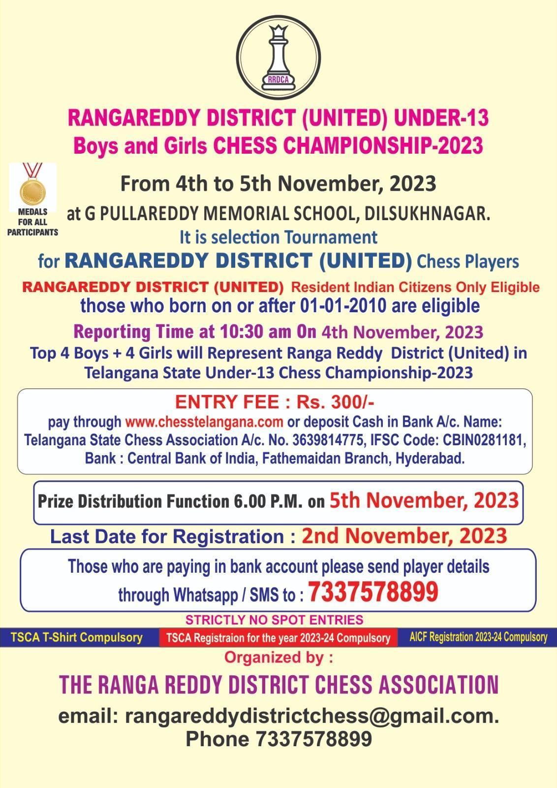 1st Bishan Singh Ji Memorial All India Open FIDE Rating Chess